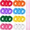 288 Pieces Loom Potholder Loops Weaving Loom Loops 7 Inch Weaving Craft Loops with 3 Pieces Crochet Hook for DIY Crafts Supplies